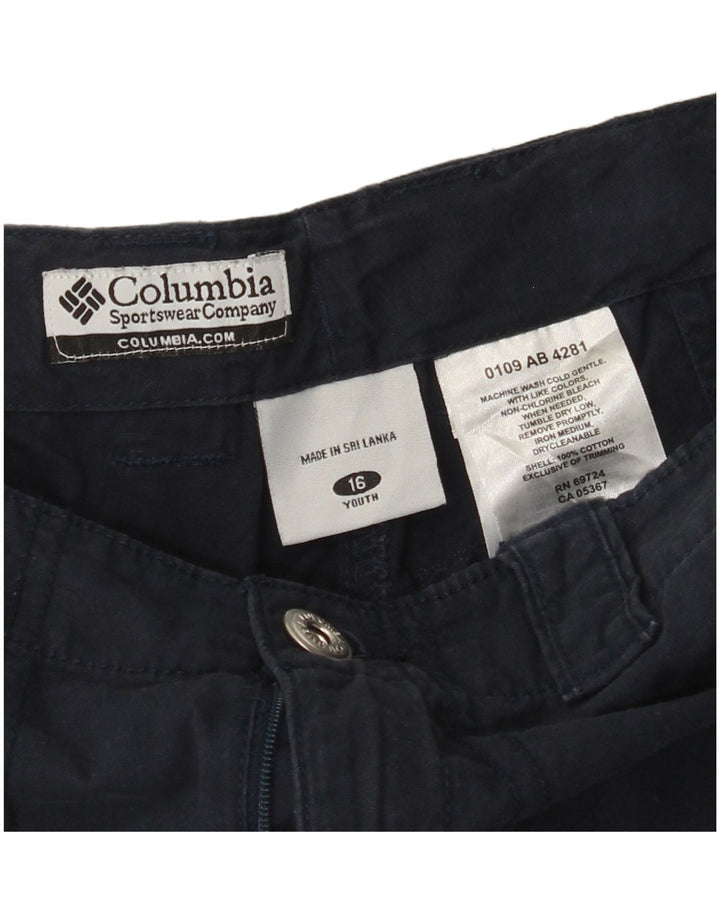 COLUMBIA Boys Cargo σορτς 15-16 ετών W26 Navy Blue Cotton