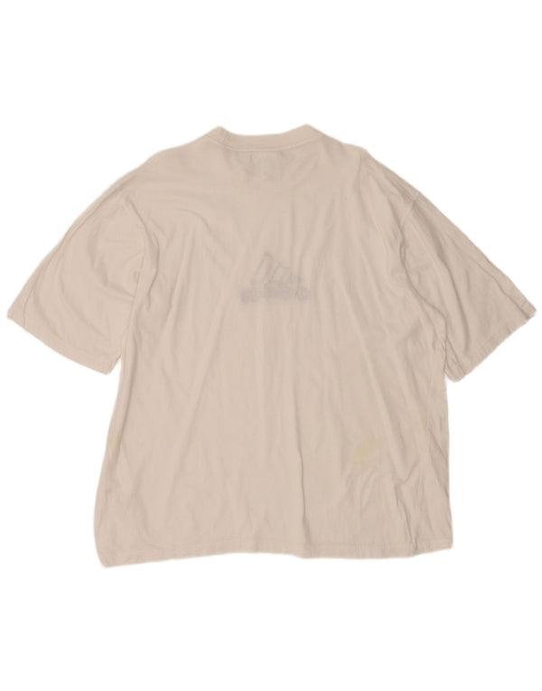 Ανδρικό γραφικό μπλουζάκι Adidas Top UK 48/50 XL Λευκό βαμβακερό