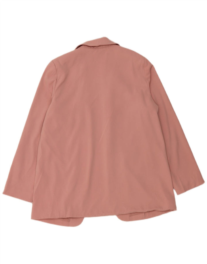 Marks & Spencer Γυναικείο Open Blazer Jacket UK 14 Large Pink Polyester