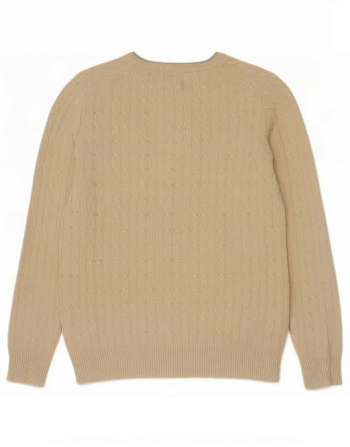 Jack Wills Γυναικείο πουλόβερ με λαιμόκαυμα UK 12 Medium Off White