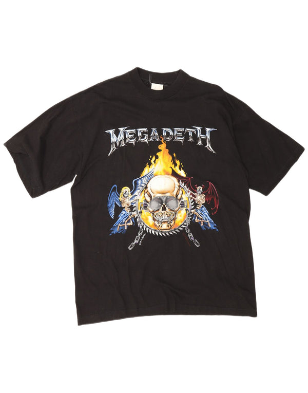 Γραφικό T-Shirt Vintage Mens Megadeth 1994 Top XL μαύρο βαμβακερό μεταλλικό