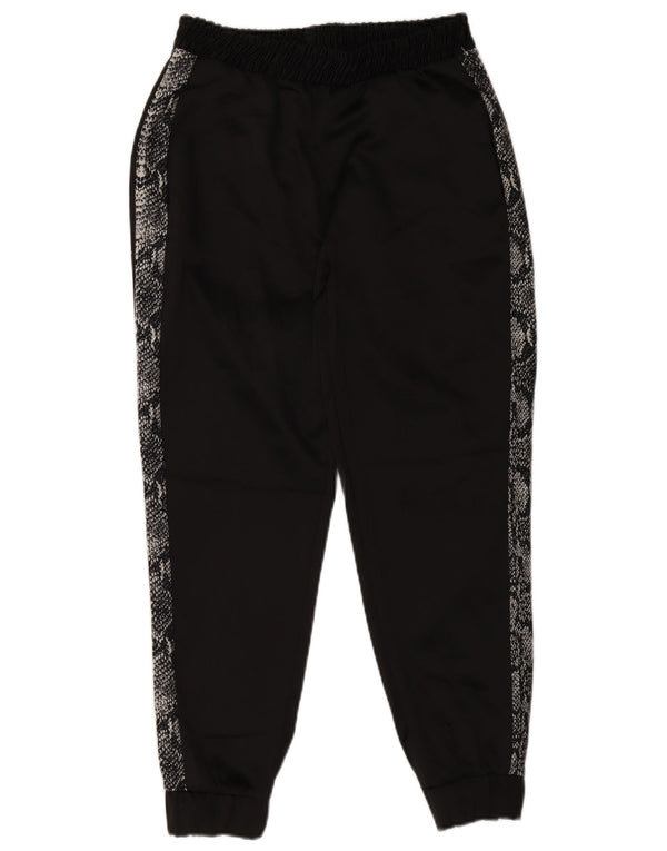 Zara Γυναικεία αθλητική φόρμα παντελόνι Joggers UK 10 Small Black Animal Print