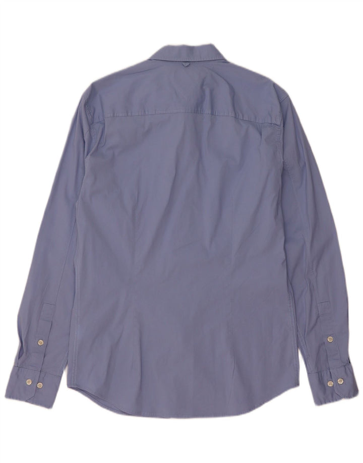 Ανδρικό πουκάμισο Tommy Hilfiger Slim Fit μεγάλο μπλε βαμβακερό