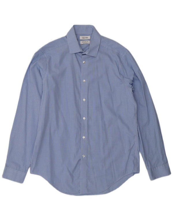 Ανδρικό πουκάμισο Calvin Klein Slim Fit Size 16 Large Blue Gingham