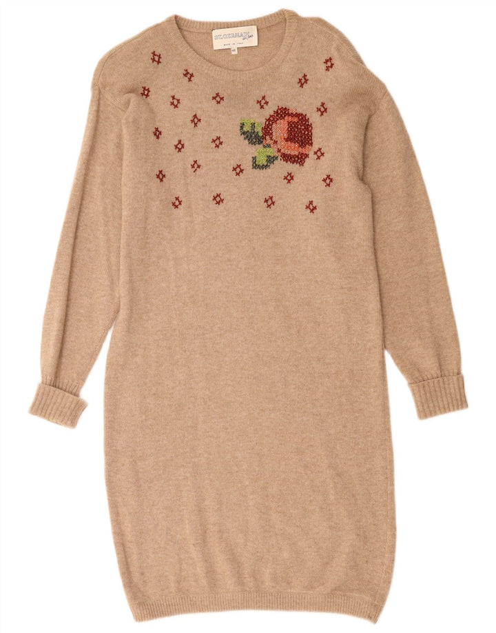 ST. Γυναικείο μακρυμάνικο φόρεμα GERMAIN EU 46 XL Beige Angora