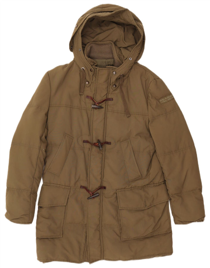JOHN ASHFIELD Ανδρικό παλτό με κουκούλα με επένδυση UK 36 Small Khaki Nylon