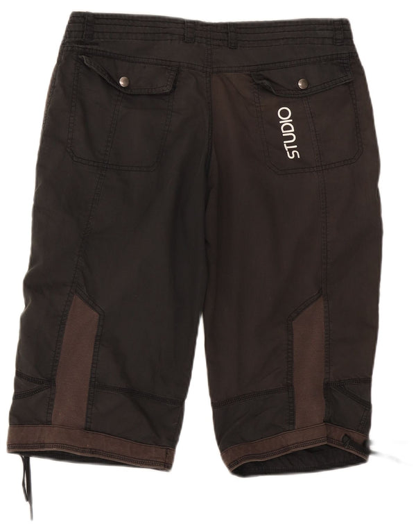 Γυναικείο γραφικό σορτς chino Nike UK 12 μεσαίο W30 μαύρο βαμβακερό χρώμα