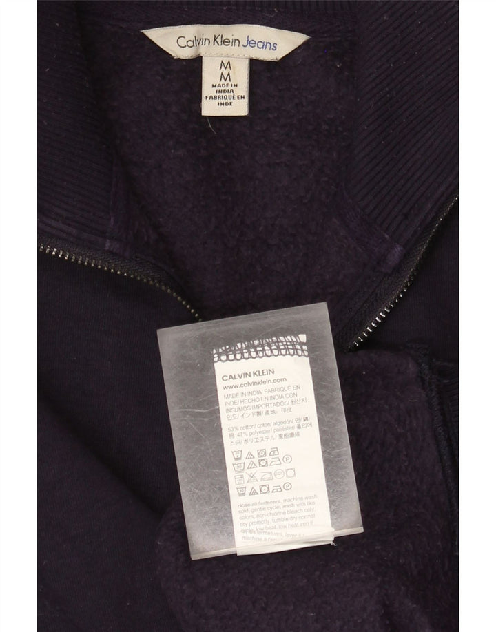 Ανδρικό φούτερ Calvin Klein Jeans με γραφικό φερμουάρ, Jumper Medium Navy Blue