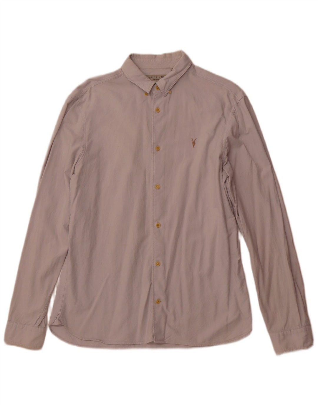 Ανδρικό πουκάμισο All Saints Βαμβακερό μεσαίο σε λευκό