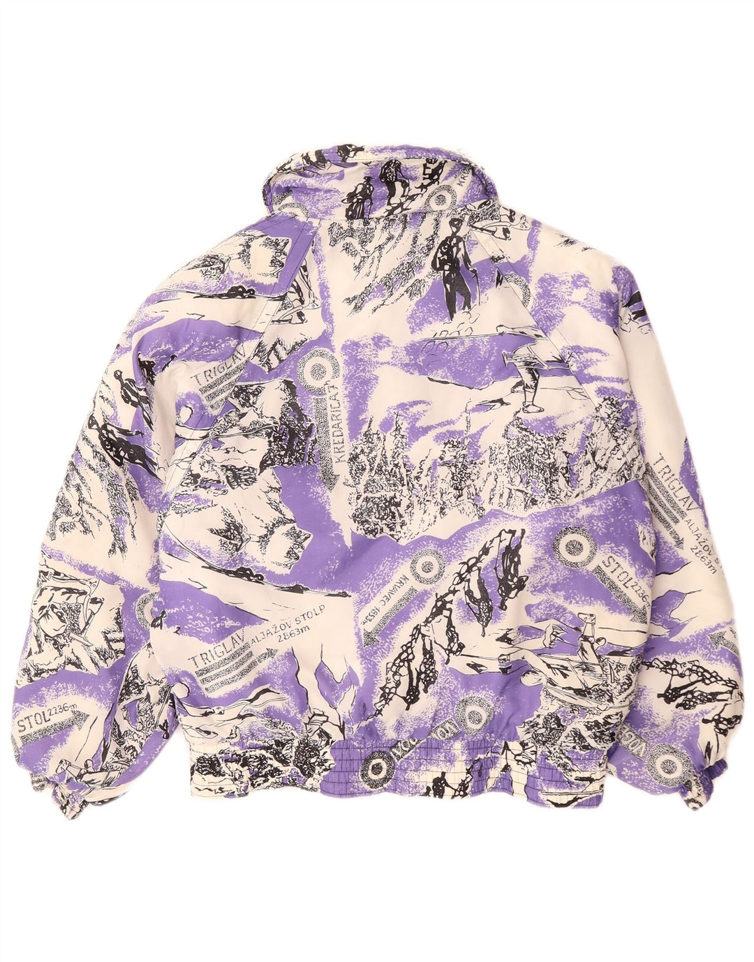 YASSA Γυναικείο Μπουφάν Γραφικών Σκι UK 18 XL Purple Colourblock