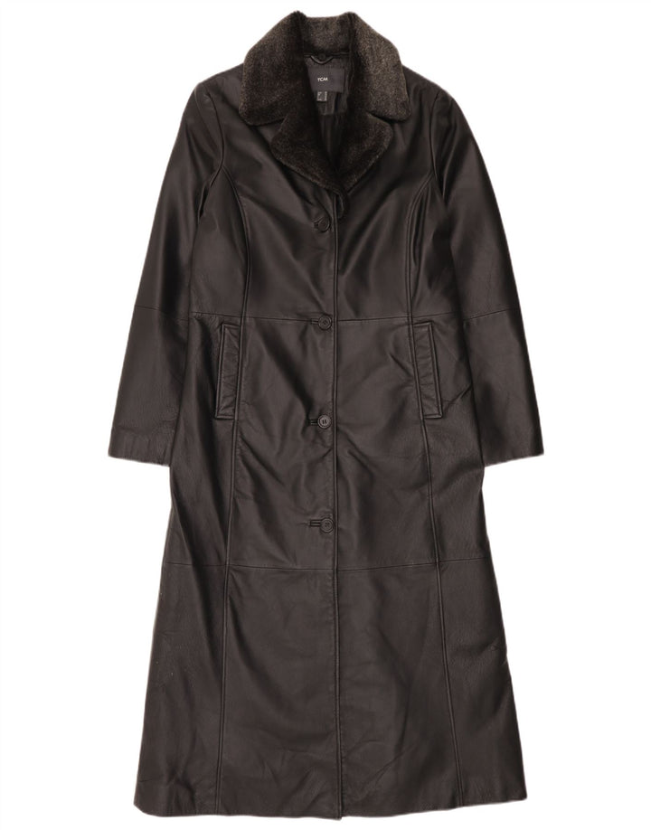TCM Γυναικείο Δερμάτινο Παλτό UK 12 Medium Black Leather
