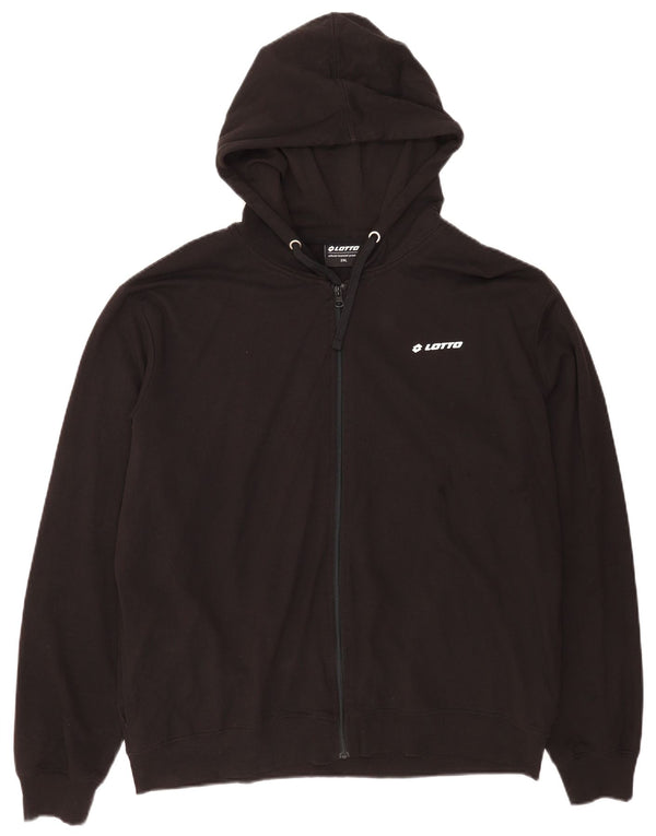 Ανδρικό πουλόβερ Lotto Zip Hoodie 2XL Μαύρο βαμβακερό