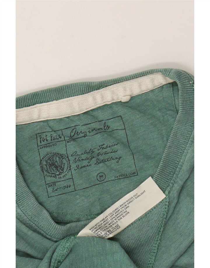 Ανδρικό T-Shirt FAT FACE Τοπ μεσαίου τυρκουάζ βαμβακερό