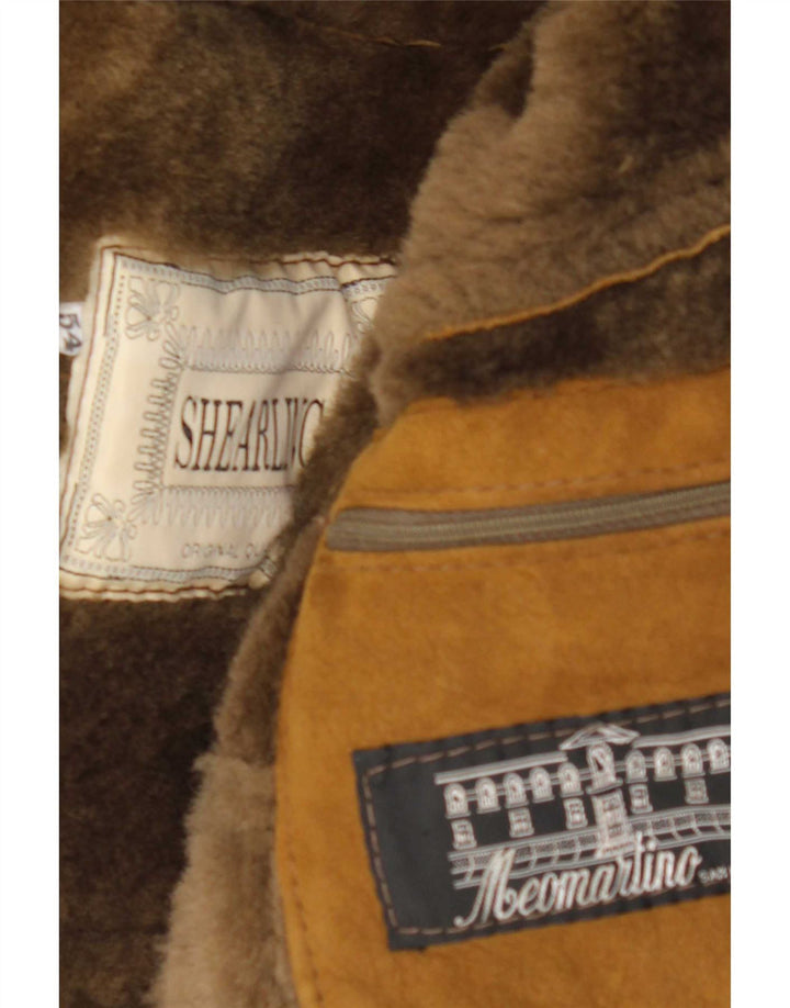 Vintage Ανδρικό Shearling Πανωφόρι IT 54 2XL Beige Shearling