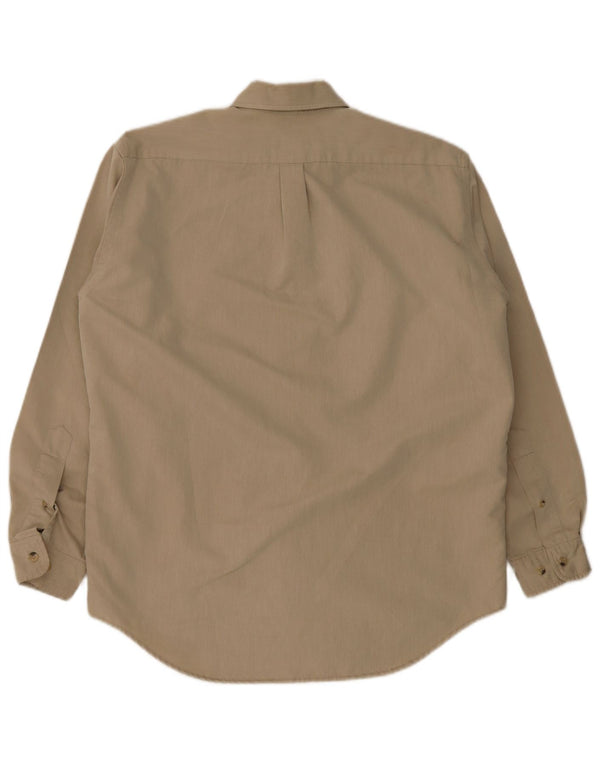 Marlboro Classics Mens Shirt Medium Beige Cotton