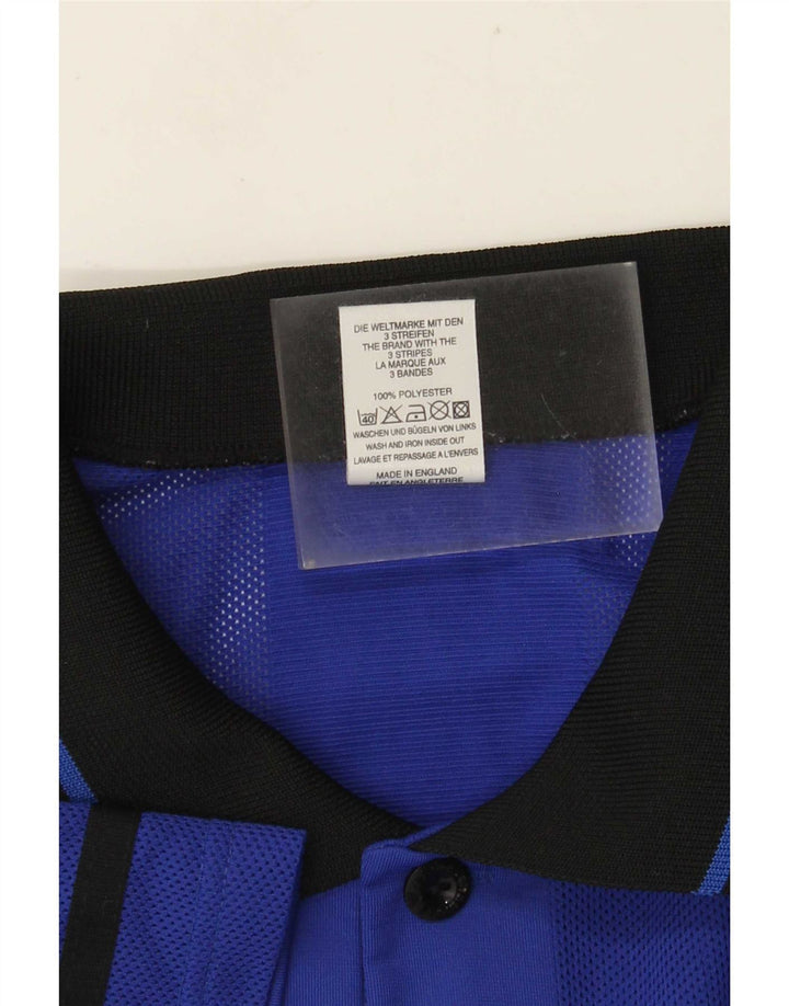 Ανδρικό πουκάμισο Adidas Polo XL μπλε ριγέ πολυεστέρα