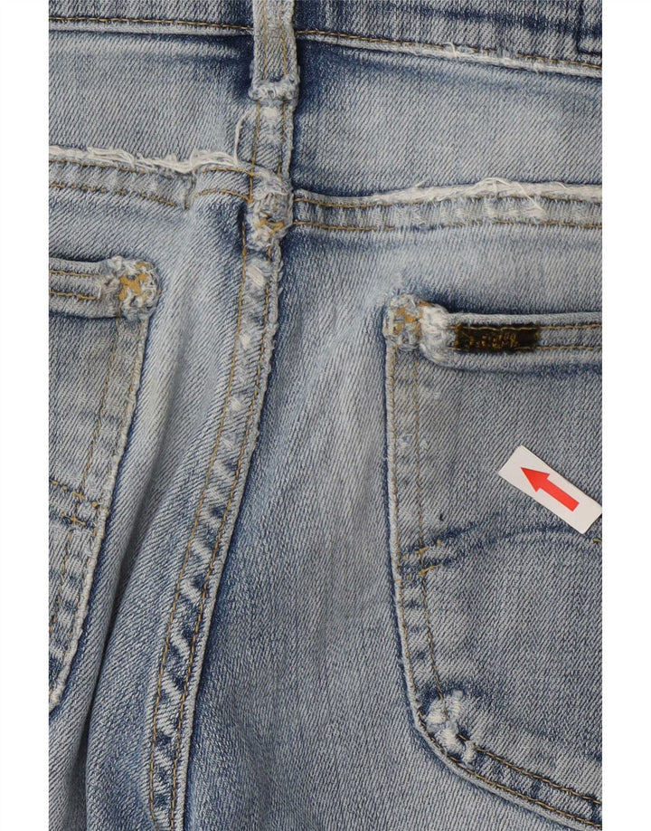 Lee Womens REED Distressed τζιν σορτς W34 μεγάλο μπλε βαμβακερό