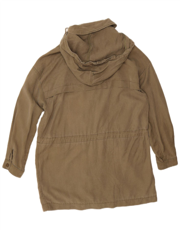Zara Γυναικείο Μπουφάν Parka με κουκούλα Oversized UK 14 Medium Khaki