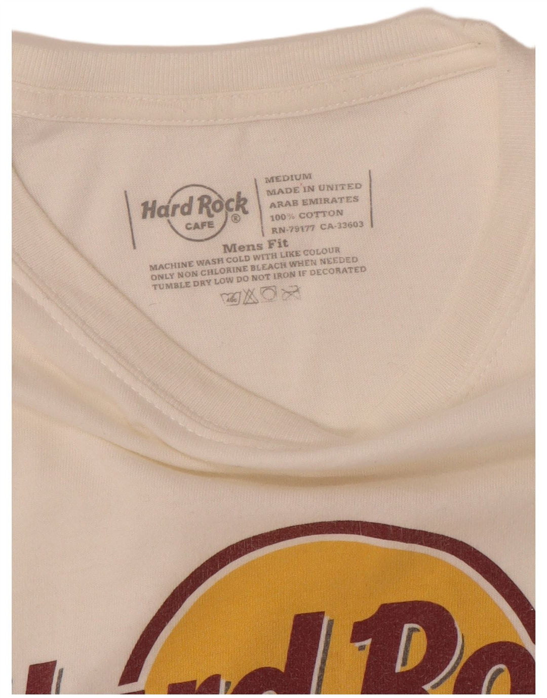 HARD ROCK CAFE Ανδρικό T-Shirt London Graphic Top Μεσαίο λευκό βαμβακερό