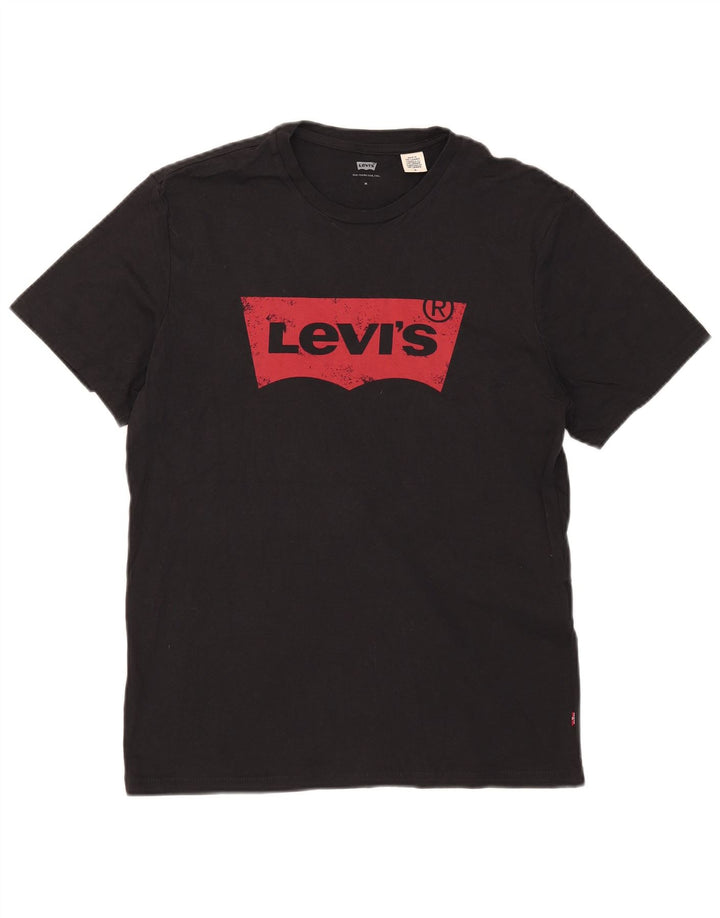 Ανδρικό γραφικό T-Shirt Levi's Top Μεσαίο μαύρο βαμβακερό