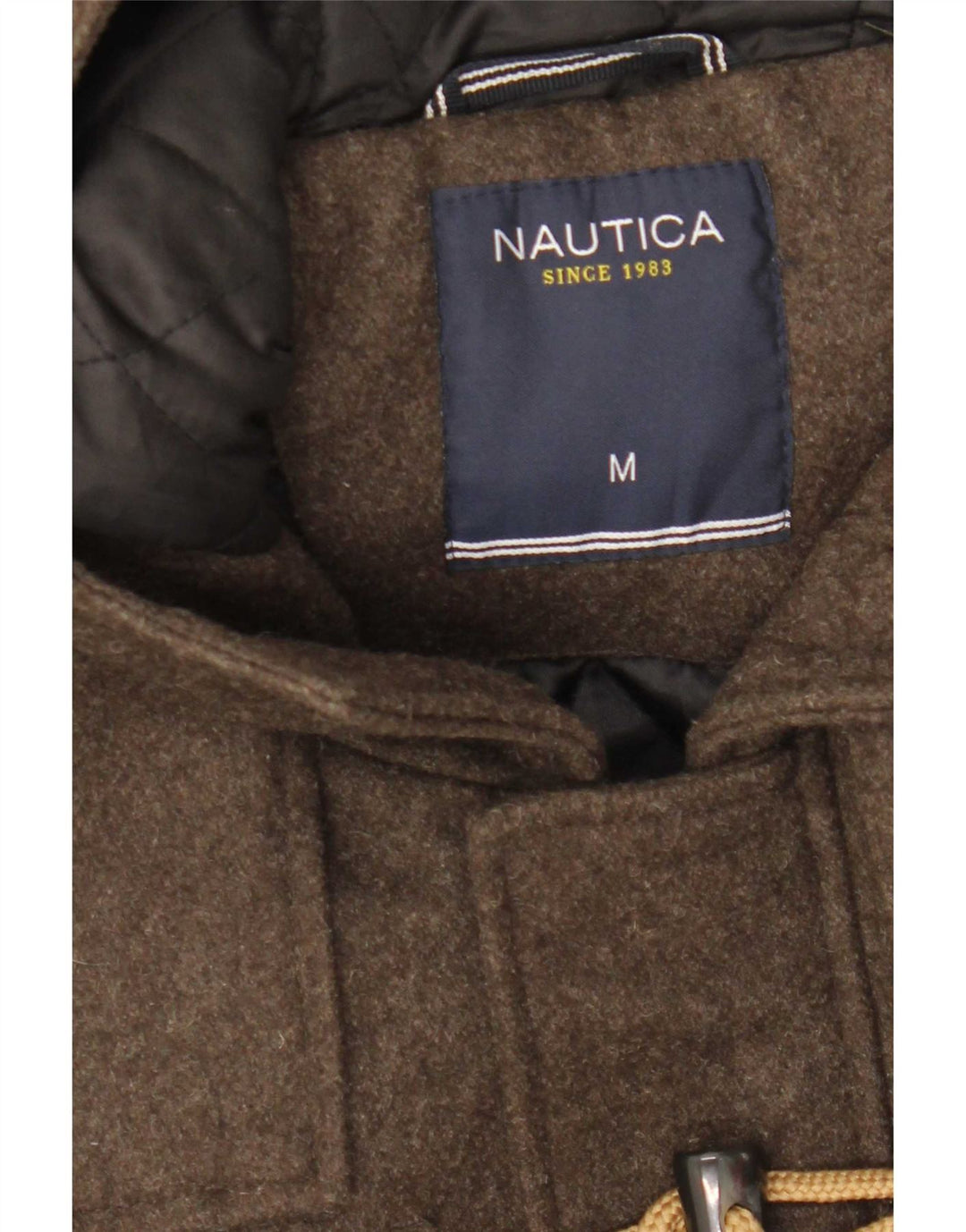 Nautica Ανδρικό παλτό Duffle με κουκούλα UK 38 Μαλλί μεσαίου καφέ