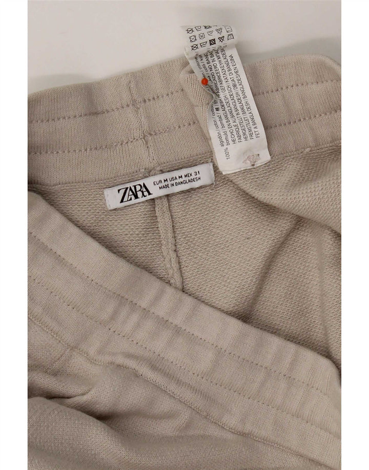 Ανδρικό αθλητικό σορτς Zara μεσαίο μπεζ βαμβακερό
