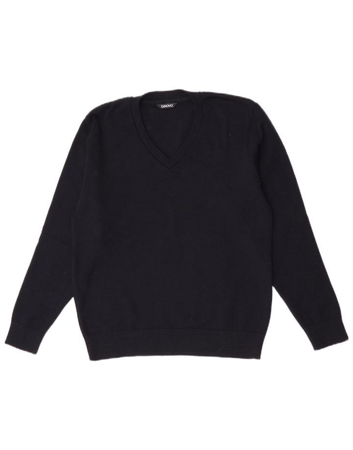 Vintage Γυναικείο πουλόβερ με V λαιμόκοψη IT 42 Medium Navy Blue