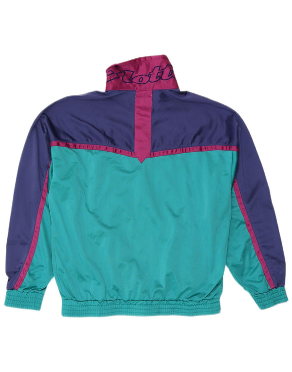 Ανδρική αθλητική φόρμα γραφικών LOTTO Top Jacket Large Blue Colorblock Polyester