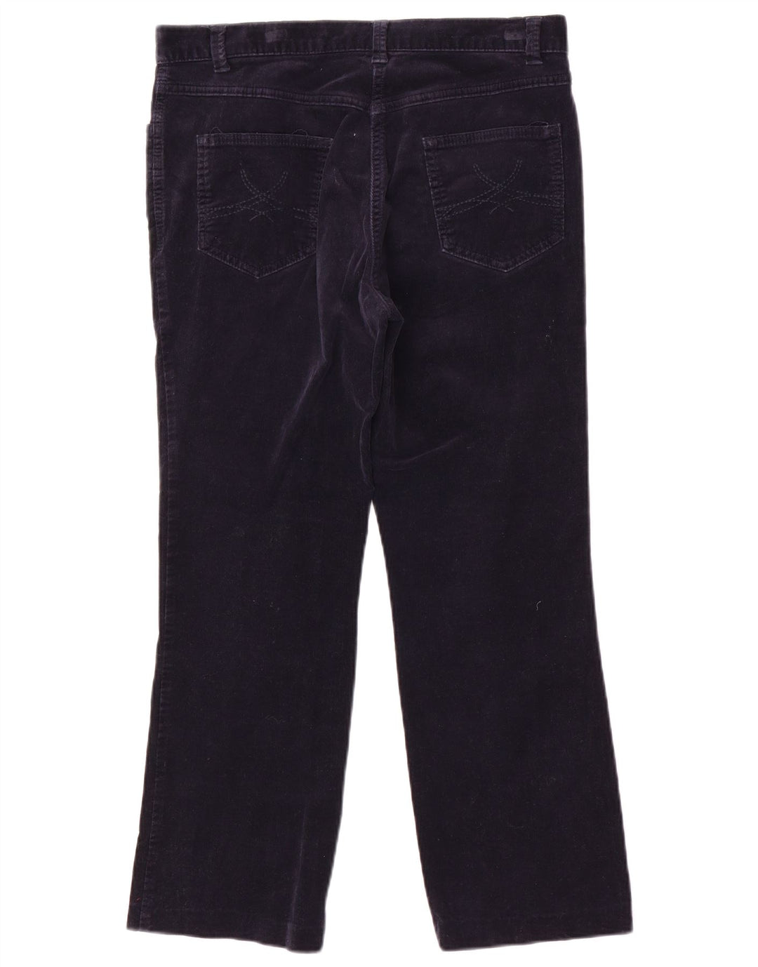 Marks & Spencer Γυναικεία Bootcut Cropped Παντελόνι UK 12 Medium W32 L25 Navy B