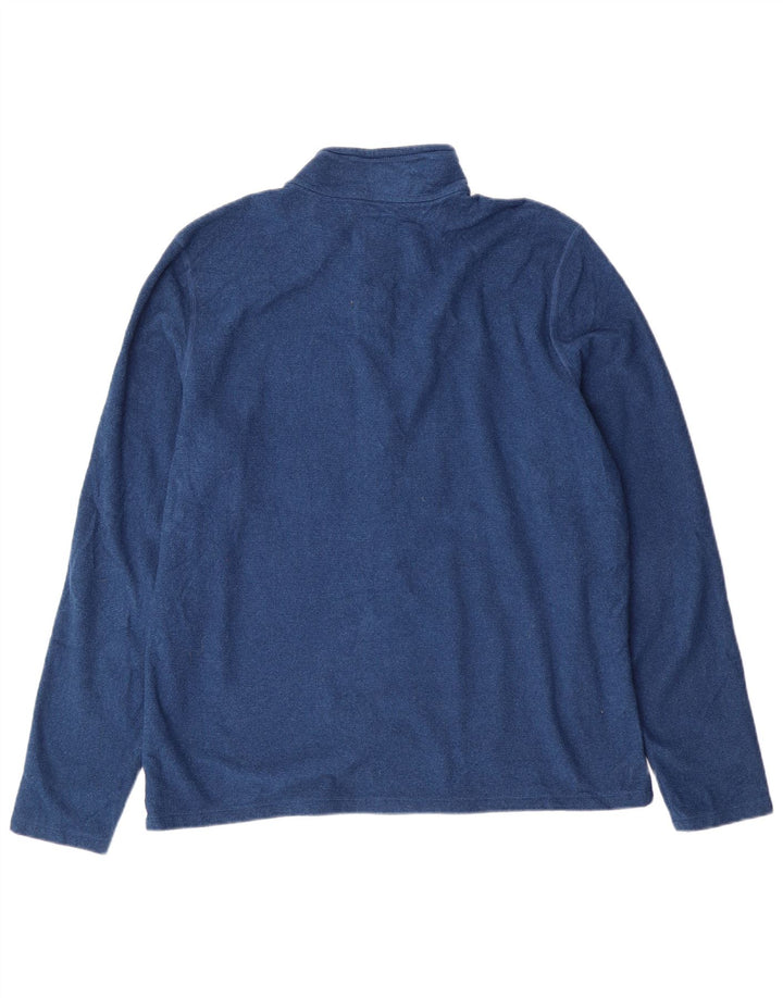 L.L.Bean Ανδρικό φερμουάρ Fleece Jumper Μεγάλο Μπλε Πολυεστέρας