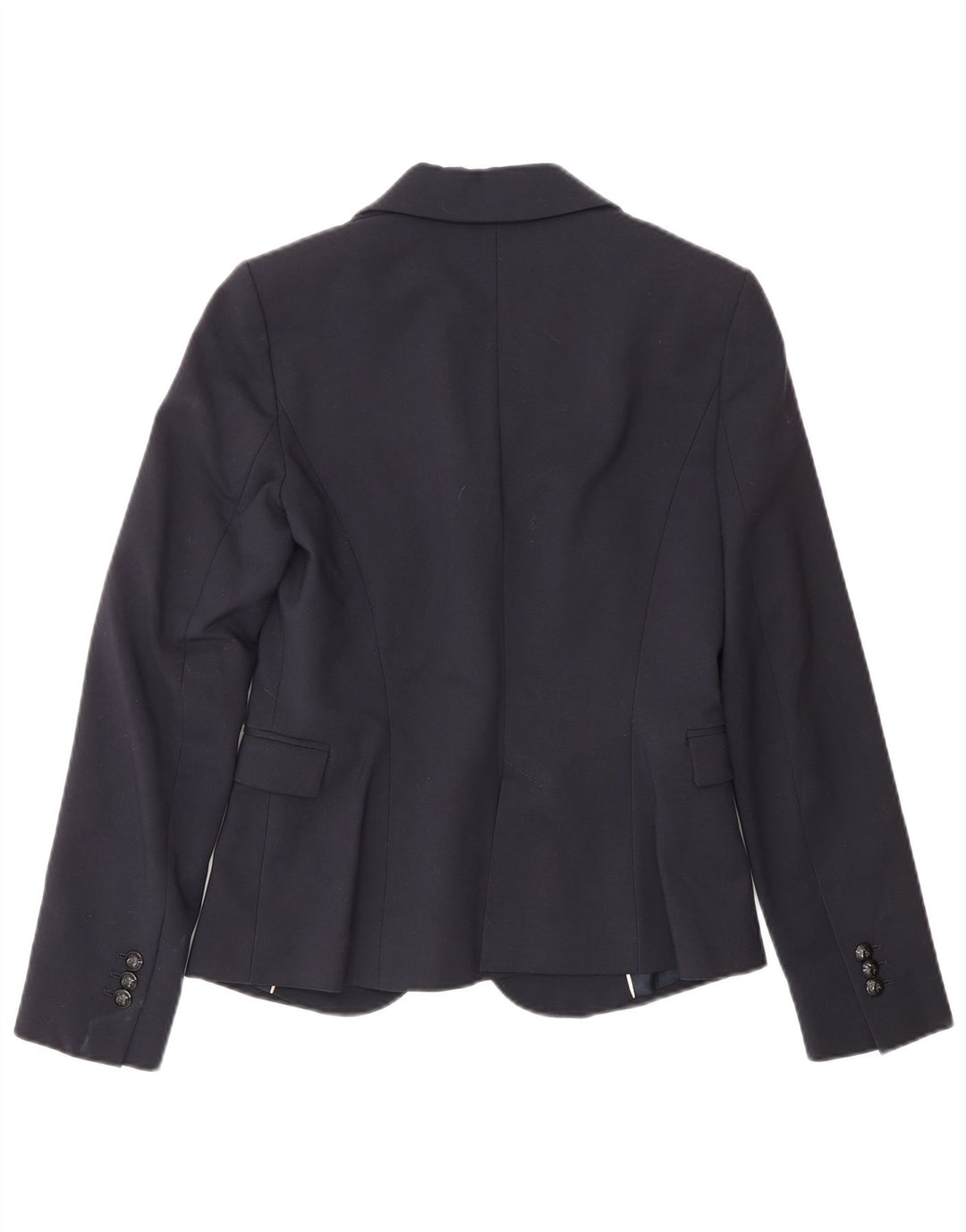 Zara Γυναικείο Μπουφάν 1 Κουμπί Blazer UK 10 Small Navy Blue Cotton