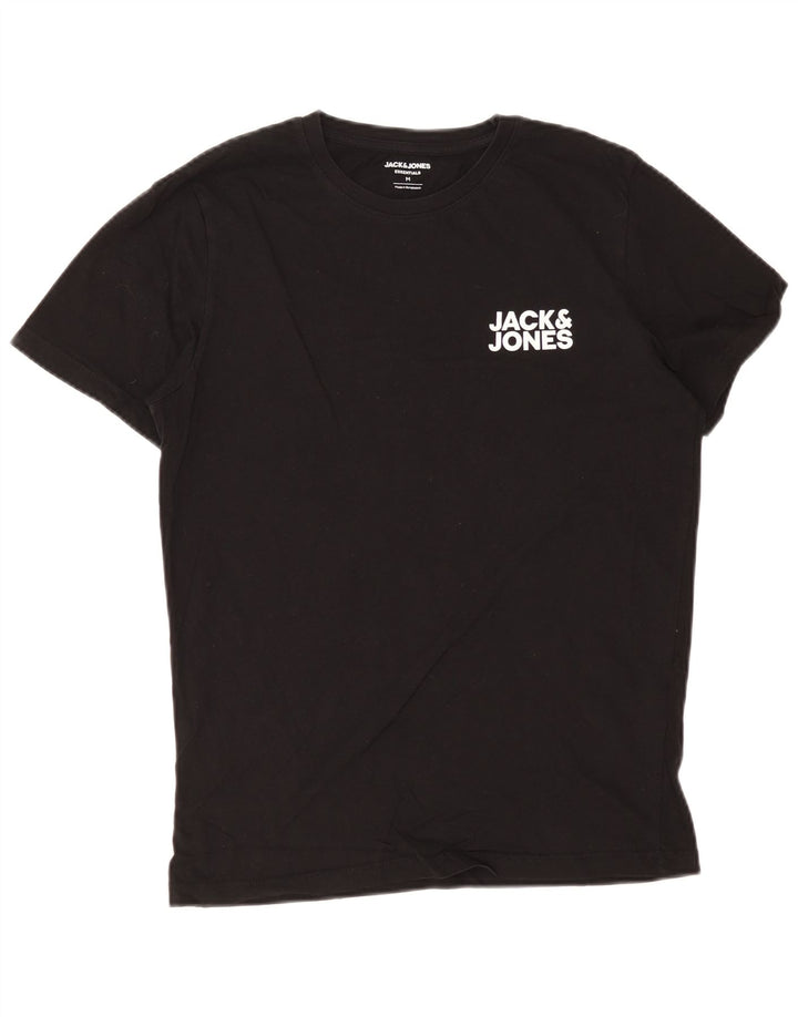 Jack & Jones Ανδρικό T-Shirt Top Μεσαίο μαύρο βαμβακερό