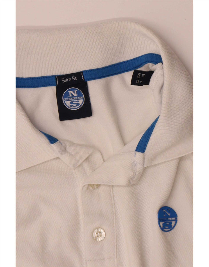 North Sails Ανδρικό πουκάμισο Polo Slim Fit Μικρό λευκό βαμβακερό