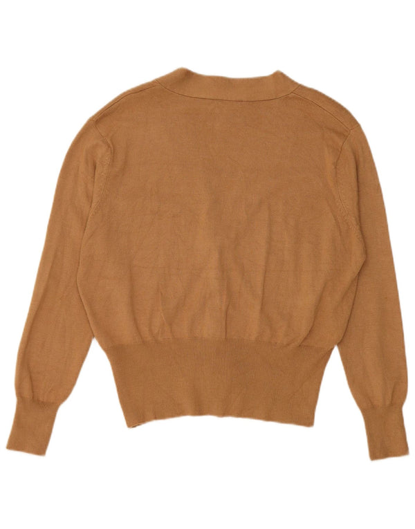 Zara Γυναικεία ζακέτα Crop UK 10 Small Beige Viscose