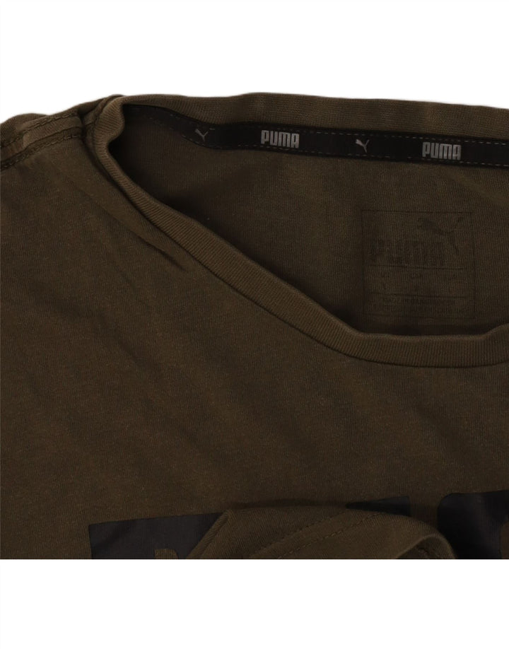 Ανδρικό γραφικό μπλουζάκι Puma Top Large Khaki