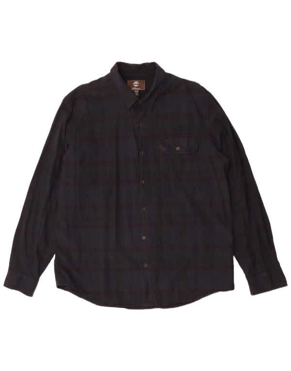 Ανδρικό πουκάμισο Timberland Slim Fit 2XL Navy Blue ριγέ βαμβακερό