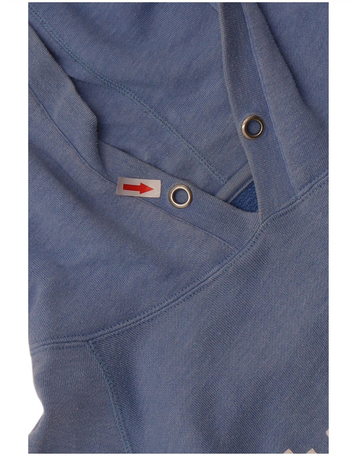 Hurley γυναικείο υπερμεγέθη γραφικό μπλουζάκι με κουκούλα UK 10 μικρό μπλε βαμβακερό