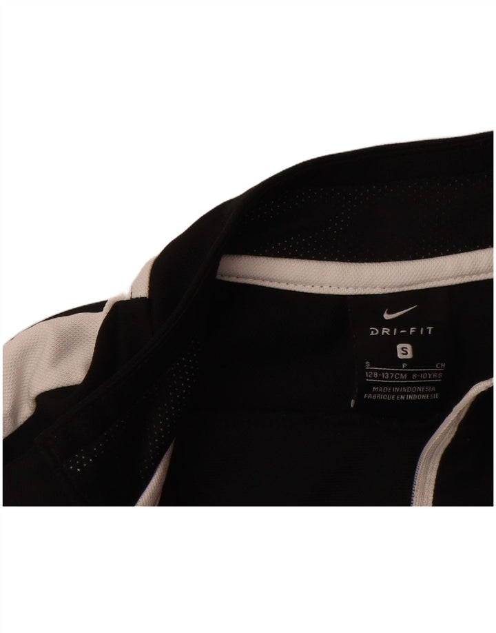 Μπουφάν NIKE Boys Dri Fit αθλητική φόρμα 8-9 ετών Small Black Colourblock
