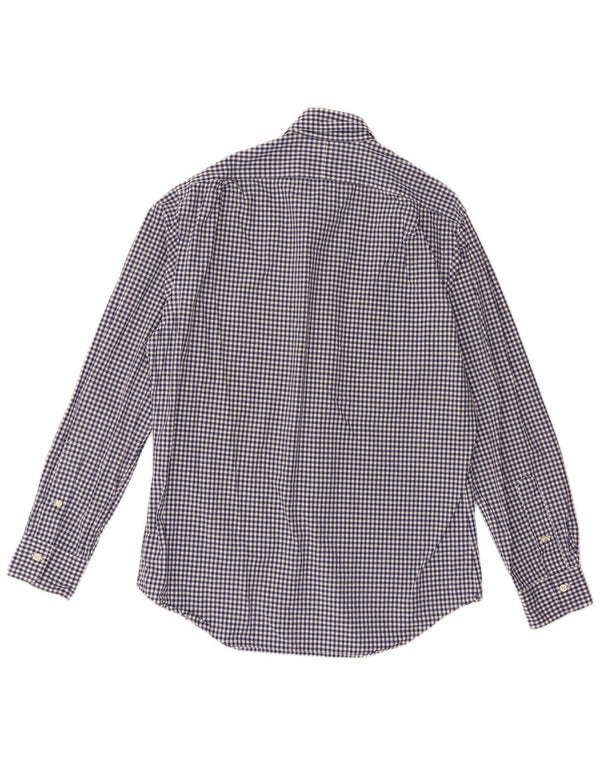 Polo Ralph Lauren Mens Slim Fit Shirt Large Blue Gingham Cotton