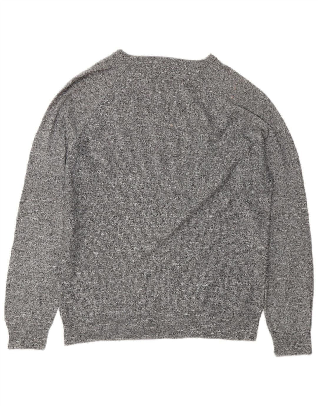 J. Crew Ανδρικό πουλόβερ με λαιμόκοψη, βαμβακερό μεσαίο γκρι