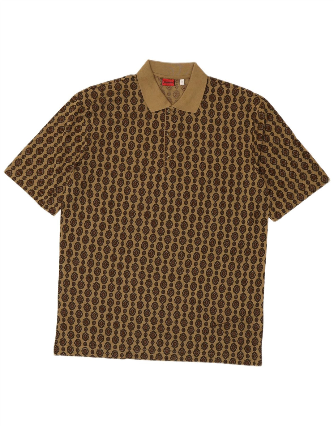 Ανδρικό πουκάμισο Polo Rodrigo IT 50 Medium Khaki Geometric Cotton