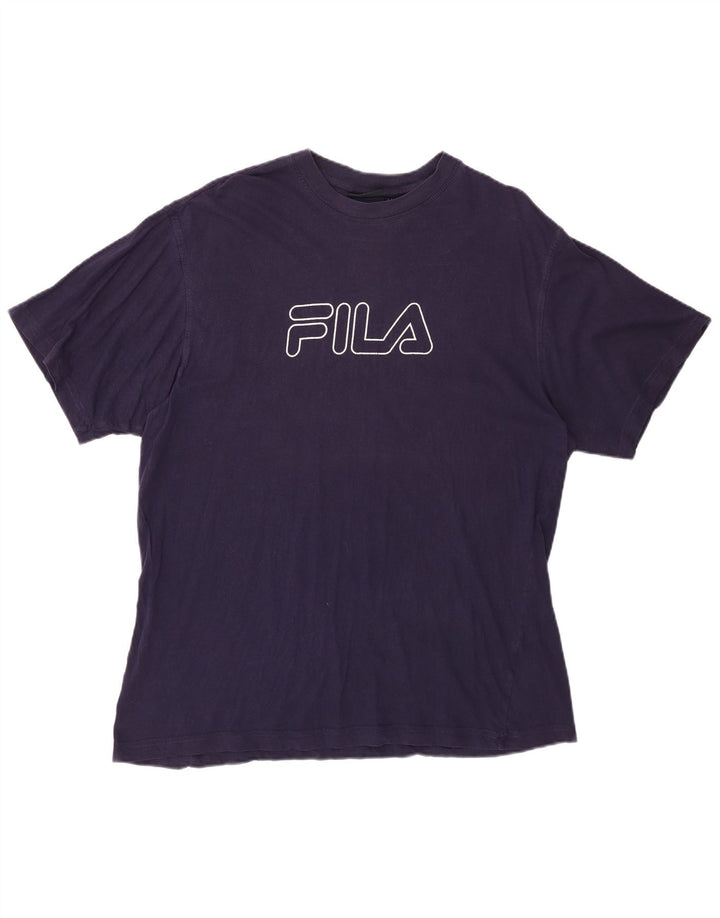 Ανδρικό γραφικό T-Shirt FILA Top XL Navy Blue