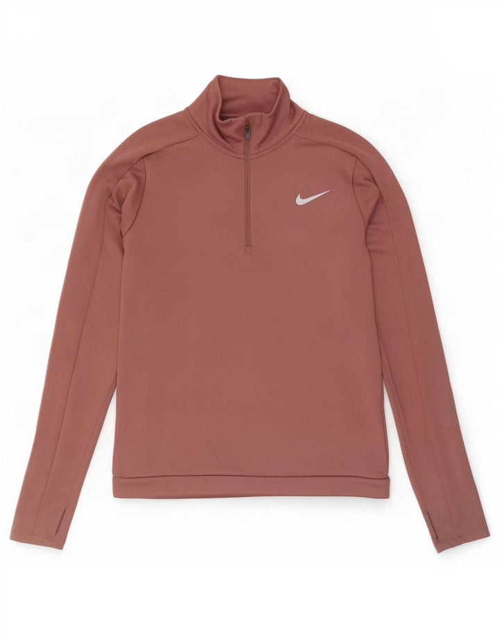 Γυναικεία φόρμα πουλόβερ με φερμουάρ Nike Dri Fit Top UK 6 XS Pink