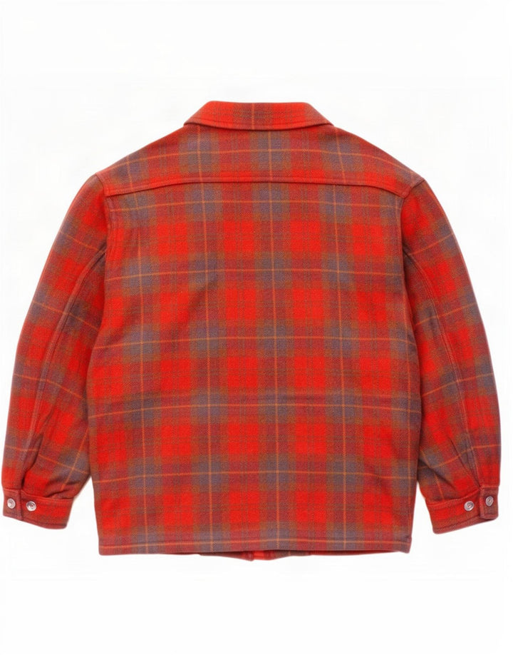 Ανδρικό παλτό Think Pink Windbreaker IT 48 Medium Red Check Wool