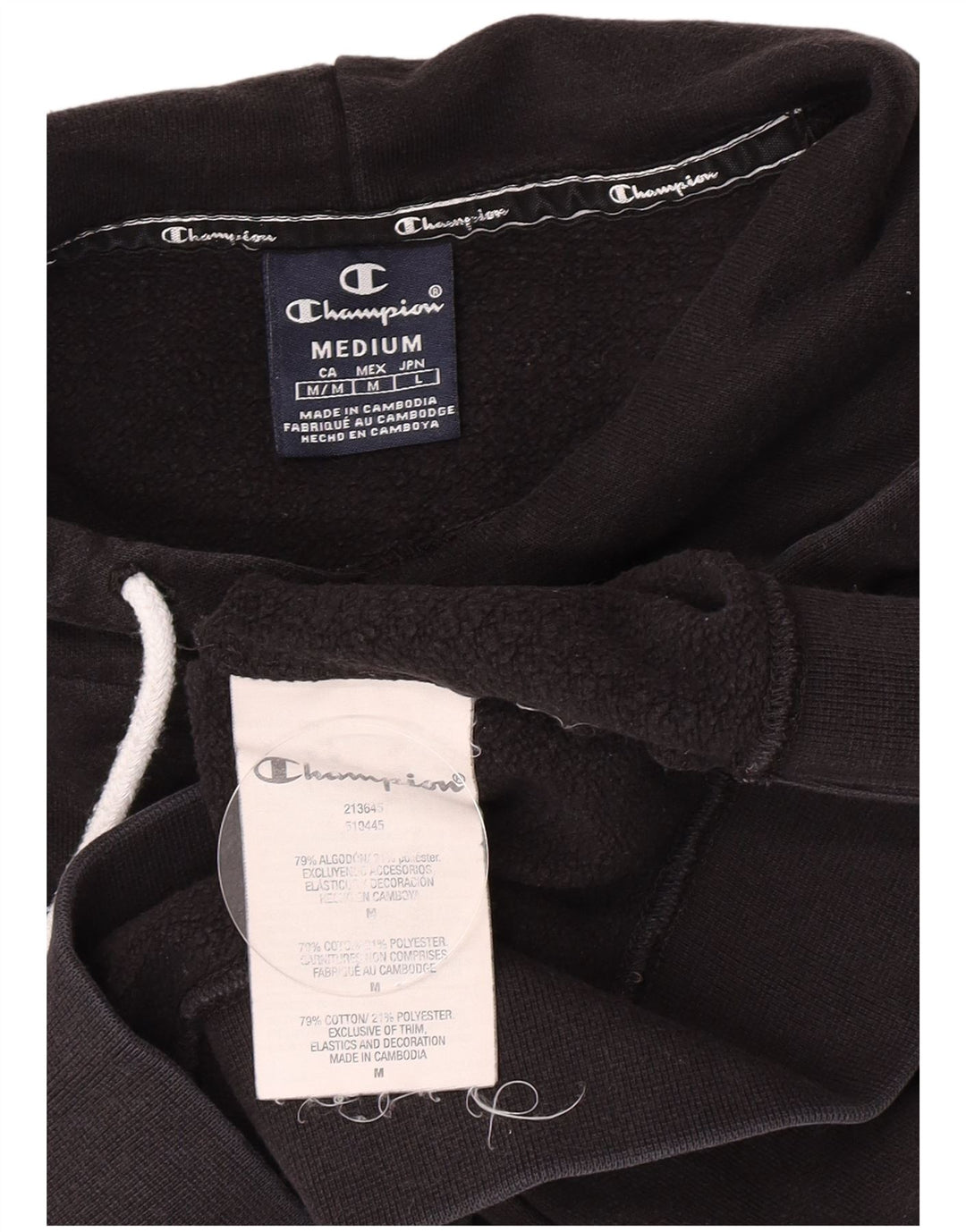 Ανδρικό Champion Graphic Hoodie Jumper Μεσαίο μαύρο βαμβακερό