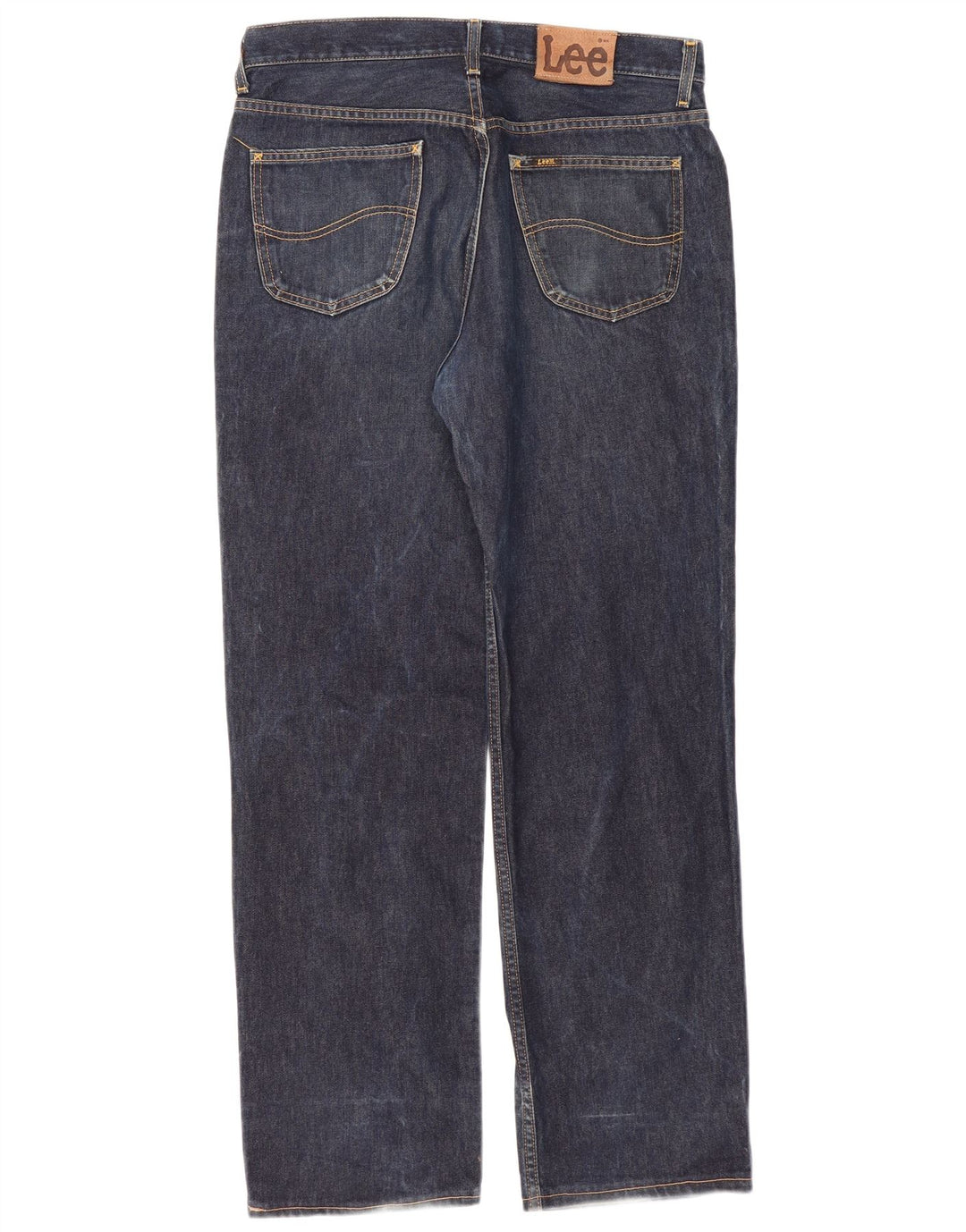 Lee Mens Chicago Straight Jeans W36 L32 Navy Blue Cotton