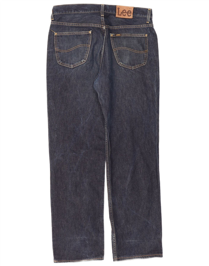 Lee Mens Chicago Straight Jeans W36 L32 Navy Blue Cotton