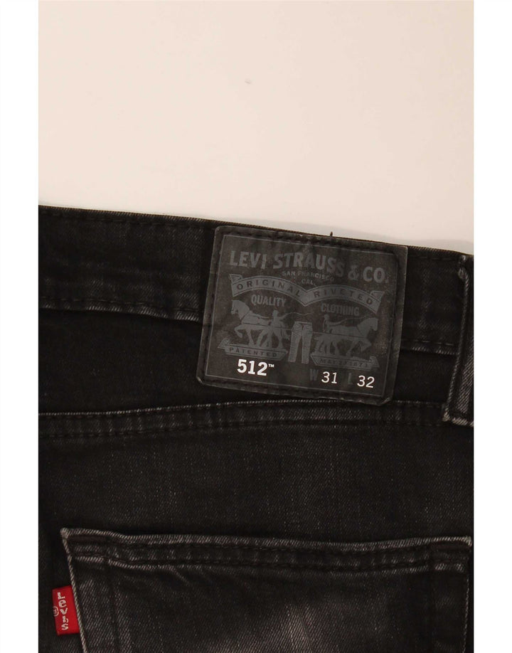 Ανδρικό τζιν Levi's Slim Tapered W31 L32 Μαύρο βαμβακερό