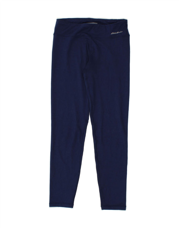 EDDIE BAUER Girls Leggings 14-15 Years XL Navy Blue Polyester Vintage Eddie Bauer and Second-Hand Eddie Bauer from Messina Hembry 