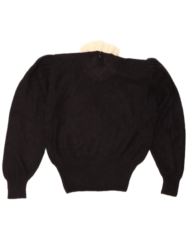 Γυναικείο πουλόβερ με λαιμό χελώνα VINTAGE IT 44 Μεσαίο Μαύρο Floral